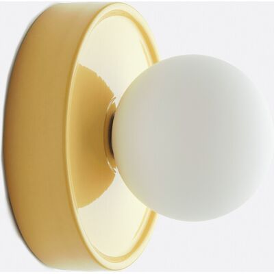 LA REDOUTE INTERIEURS Applique o plafoniera, rotonda, ceramica e vetro opalino, diametro 16,8 cm, HOLI LA REDOUTE INTERIEURS Applique o plafoniera, rotonda, ceramica e vetro opalino, diametro 16,8 cm, HOLI