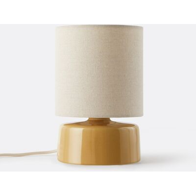 LA REDOUTE INTERIEURS Lampada da tavolo in ceramica e lino, altezza 25 cm, Amaga LA REDOUTE INTERIEURS Lampada da tavolo in ceramica e lino, altezza 25 cm, Amaga