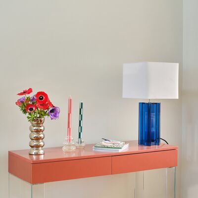 LA REDOUTE INTERIEURS Lampada da tavolo in vetro colorato e lino, BIMO LA REDOUTE INTERIEURS Lampada da tavolo in vetro colorato e lino, BIMO