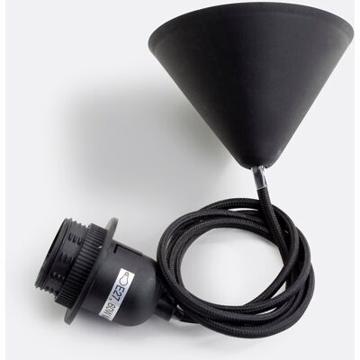 LA REDOUTE INTERIEURS Cavo tessile nero per lampada E27 - Cavo LA REDOUTE INTERIEURS Cavo tessile nero per lampada E27 - Cavo