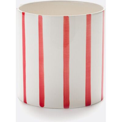 LA REDOUTE INTERIEURS Portavaso a righe in ceramica Ø14cm, Ario LA REDOUTE INTERIEURS Portavaso a righe in ceramica Ø14cm, Ario