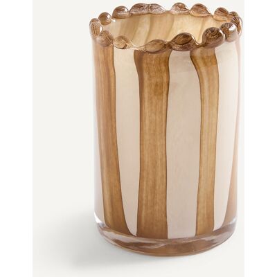 AM.PM Vaso in vetro soffiato a righe, altezza 19 cm, SUGAR AM.PM Vaso in vetro soffiato a righe, altezza 19 cm, SUGAR