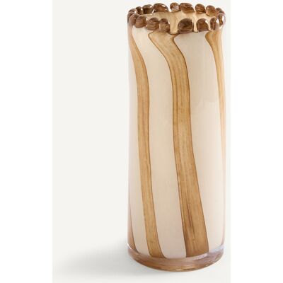 AM.PM Vaso a righe in vetro soffiato, altezza 25 cm, SUGAR AM.PM Vaso a righe in vetro soffiato, altezza 25 cm, SUGAR