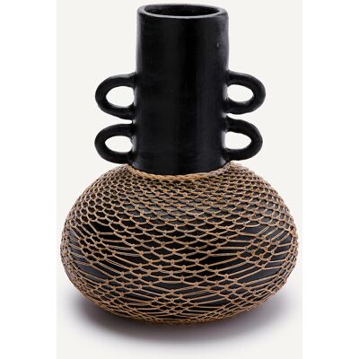 Vaso in terracotta nero fatto a mano - Mavazi Vaso in terracotta nero fatto a mano - Mavazi