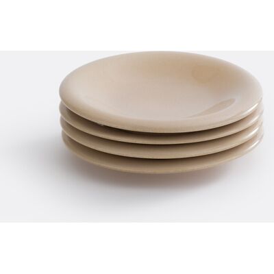 La Redoute Interiors Toria Set di 4 Piatti in Gres Smaltato Beige La Redoute Interiors Toria Set di 4 Piatti in Gres Smaltato Beige