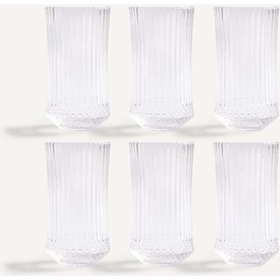 AM.PM Set di 6 bicchieri da succo, vetro cesellato, ALUR AM.PM Set di 6 bicchieri da succo, vetro cesellato, ALUR