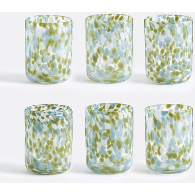LA REDOUTE INTERIEURS Set di 6 bicchieri d’acqua in vetro puntinato, DOTIO LA REDOUTE INTERIEURS Set di 6 bicchieri d’acqua in vetro puntinato, DOTIO