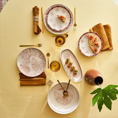 LA REDOUTE INTERIEURS Set di 4 piatti da dessert in ceramica, design conchiglia, OMANA LA REDOUTE INTERIEURS Set di 4 piatti da dessert in ceramica, design conchiglia, OMANA