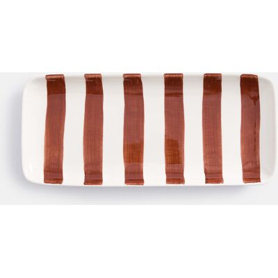 LA REDOUTE INTERIEURS Piatto in ceramica a righe, Jaoma LA REDOUTE INTERIEURS Piatto in ceramica a righe, Jaoma