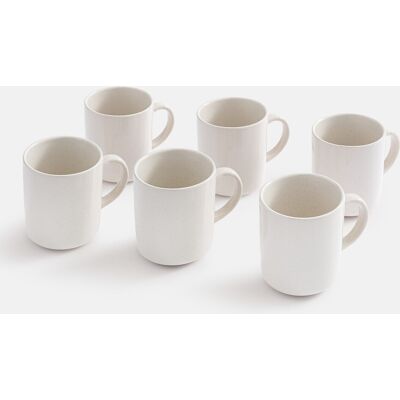 LA REDOUTE INTERIEURS Set di 6 tazze in gres screziato, TECKA LA REDOUTE INTERIEURS Set di 6 tazze in gres screziato, TECKA
