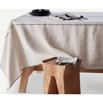 Tovaglia Am.pm Tojos - Lino, 180x180 cm, Beige - Tovaglia Tovaglia Am.pm Tojos - Lino, 180x180 cm, Beige - Tovaglia