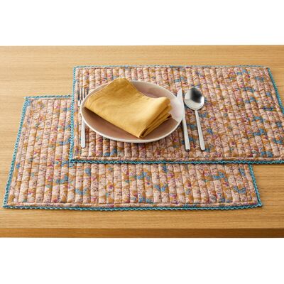 La Redoute Interieurs Jadav Set di Tovagliette in Cotone - Floreale, 34x45cm La Redoute Interieurs Jadav Set di Tovagliette in Cotone - Floreale, 34x45cm