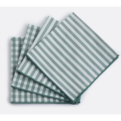 LA REDOUTE INTERIEURS Confezione da 4 tovaglioli, 30% cotone riciclato, tessuto tinto in filo, SOIZIC LA REDOUTE INTERIEURS Confezione da 4 tovaglioli, 30% cotone riciclato, tessuto tinto in filo, SOIZIC