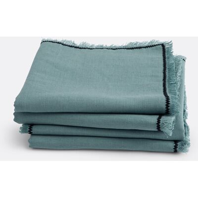 LA REDOUTE INTERIEURS Set di 4 tovaglioli di lino/cotone, Menorca LA REDOUTE INTERIEURS Set di 4 tovaglioli di lino/cotone, Menorca
