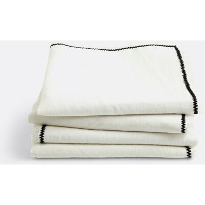 LA REDOUTE INTERIEURS Set di 4 tovaglioli di lino/cotone, Menorca LA REDOUTE INTERIEURS Set di 4 tovaglioli di lino/cotone, Menorca