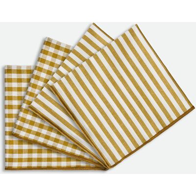 LA REDOUTE INTERIEURS Confezione da 4 tovaglioli, 30% cotone riciclato, tessuto tinto in filo, SOIZIC LA REDOUTE INTERIEURS Confezione da 4 tovaglioli, 30% cotone riciclato, tessuto tinto in filo, SOIZIC