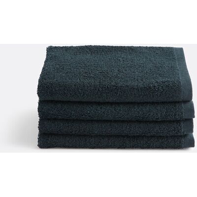 La Redoute Interiors Asciugamani Ospite - 4 pz, 40x40cm, Nero La Redoute Interiors Asciugamani Ospite - 4 pz, 40x40cm, Nero
