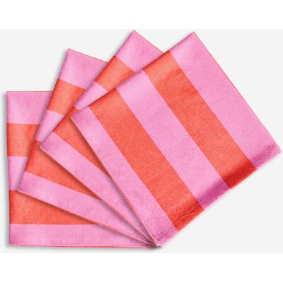 LA REDOUTE INTERIEURS Set di 4 tovaglioli a righe, 30% cotone riciclato, tinto in filo, MIRELLA LA REDOUTE INTERIEURS Set di 4 tovaglioli a righe, 30% cotone riciclato, tinto in filo, MIRELLA
