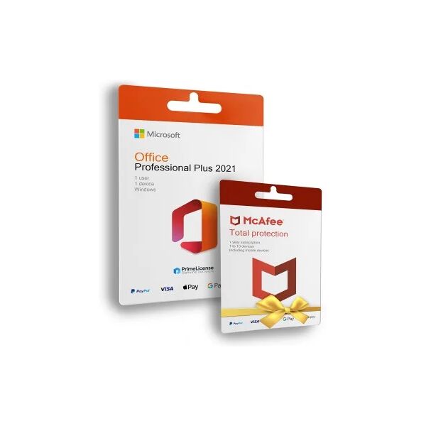 microsoft office professional plus 2021 + antivirus in omaggio