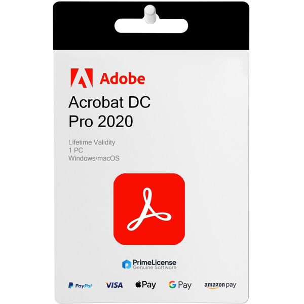 adobe acrobat pro dc 2020 - licenza a vita - windows