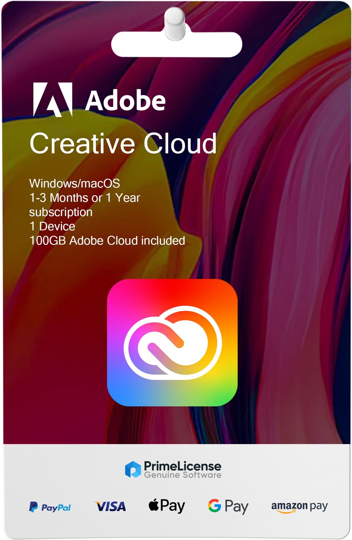 adobe creative cloud - licenza 1 3 mesi - illustrator, photoshop, acrobat pro, premiere pro, after effects, indesign