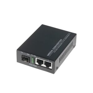 OPTON OP-MC230S. Media converter in fibra ottica con slot SFP e 2 porte Gigabit