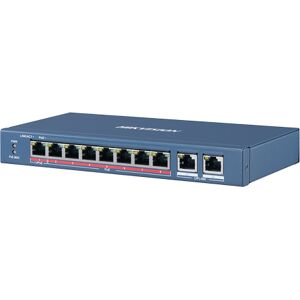 HIKVISION Switch DS-3E0310HP-E. Pro Series 10 porte unmanaged 8 Mbps PoE 110W + 2 uplink Gbps