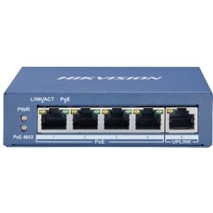 HIKVISION Switch DS-3E0505P-E. Pro Series 5 porte unmanaged 4 Gbps PoE 60W+ 1 uplink Gbps