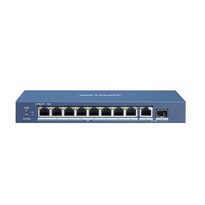 HIKVISION Switch DS-3E0510P-E/M.Value Series 10 porte unmanaged 8Gbps PoE 58W+1 uplink Gbps+1SFP Gbp