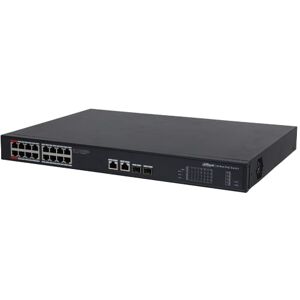 DAHUA PFS3220-16GT-240.Switch Layer 2 unmanaged POE 16 porte Gigabit+2Gbps+2SFP