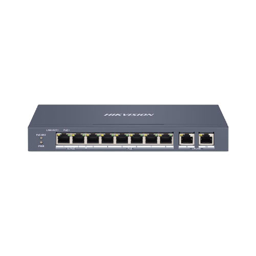 HIKVISION Switch DS-3E1310HP-EI.Pro Series 10 porte smart managed 8 Mbps PoE 110W + 2 uplink Gbps