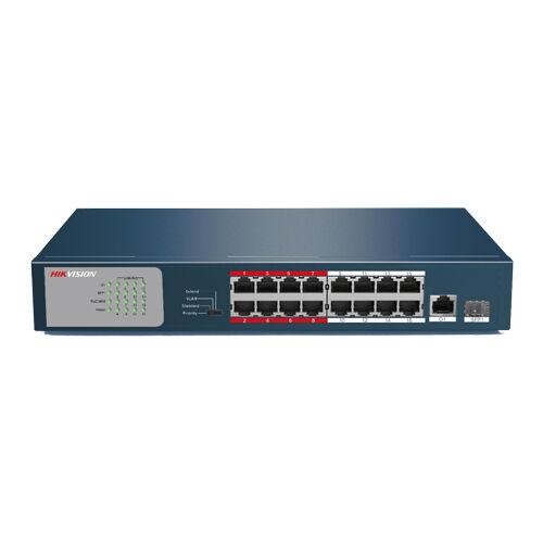 HIKVISION Switch DS-3E0318P-E/M.Value Series 18 porte unmanaged 16 Mbps PoE+1 Uplink Gbps+1 SFP Gbps