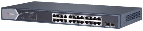 HIKVISION Switch DS-3E0526P-E/M.Value Series 26 porte unmanaged 24 Gbps Poe+2 SFP Gbps 225W