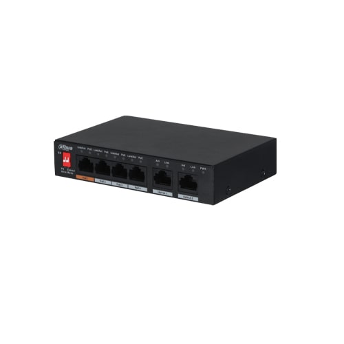 DAHUA PFS3006-4ET-60.Switch unmanaged POE 4 porte 10/100Mbps+2Mbps Uplink
