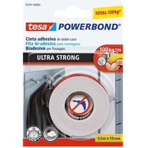 TESA 55791 Nastro bioadesivo Ultra strong Bianco 1,5mt x 19 mm