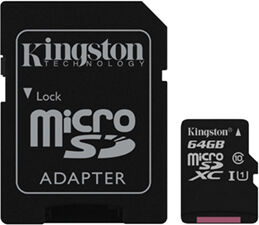 KINGSTON Scheda di memoria micro Sd 64GB canvas