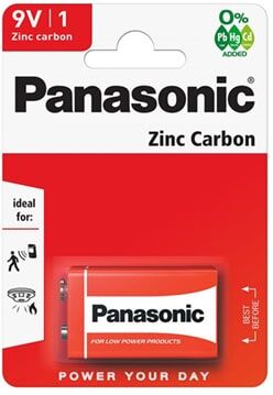 Panasonic Batteria zinco carbonio 9V