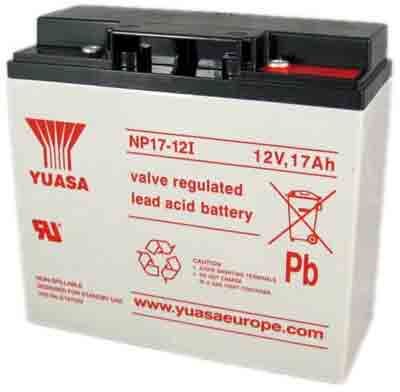 YUASA Batteria al piombo 12V–17Ah. NP17-12