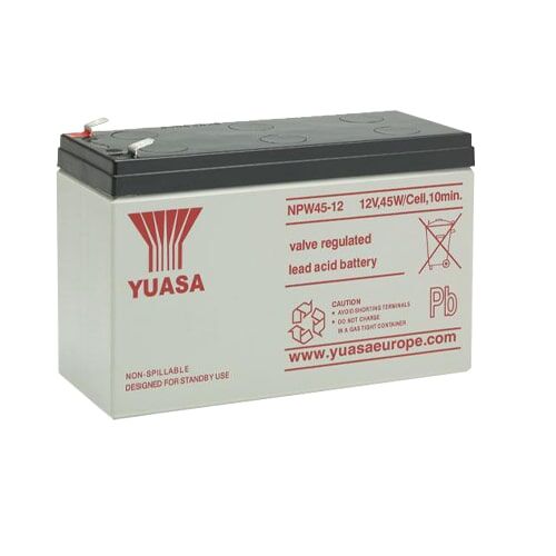YUASA NPW45-12 Batteria al piombo 12V/8,5Ah con tecnologia AGM connettore 6,35mm dim.151x65x94