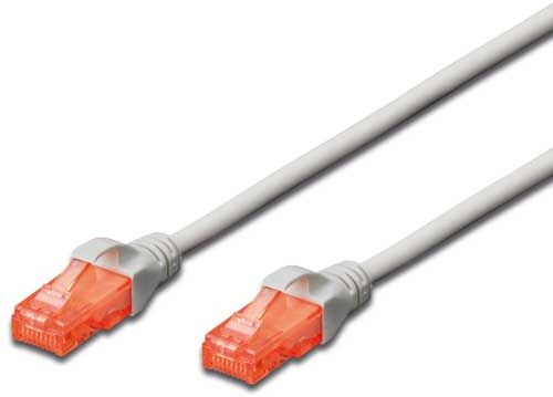 DIGITUS Patch Cord UTP-LSZH- CAT6 Plug RJ45 Rame 0,25m.