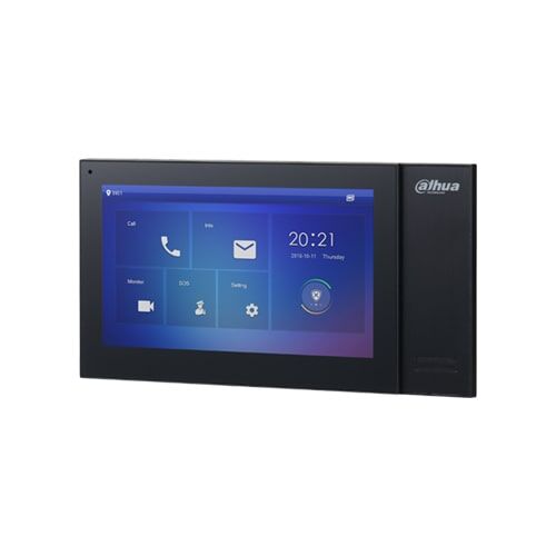 DAHUA Display interno Nero intercomunicante 7" 1024X600 Touch Screen con SD-Card