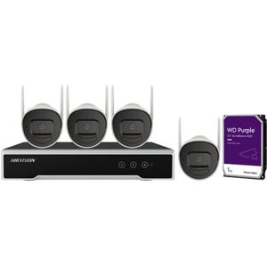 HIKVISION NK44W0H-1T(WD). Kit Wi-fi con NVR 4 canali e bullet 4 mpx con HDD 1 Tb integrato