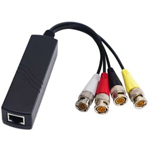 ICECCTV CONNETTORI BALUN-4. Video balun con cavetto 4 CANALI per telecamere AHD/HDCVI/TVI 8MP