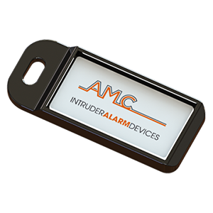 AMC Portachiave in ABS nero, IP68, con tag RFID per attivazione e disattivazione impianto KX-KEY