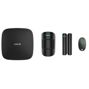 AJAX ALLARM Ajax StarterKit (4G) Black. Kit nero con HUB2(4G), sensore di movimento,contatto magn. e telecomando