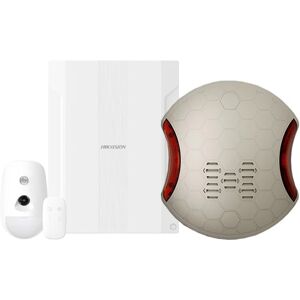 HIKVISION AX Hybrid PRO. Kit centrale 96zone ibrida,telecomando,rivelatore PirCam,Sirena Filare