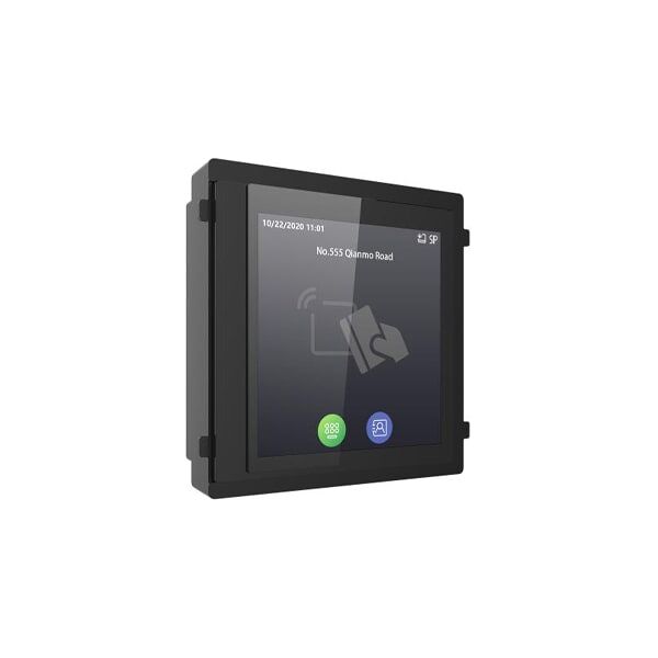 hikvision ds-kd-tdm.videointercom display touch per sistema modulare con lettore card reader