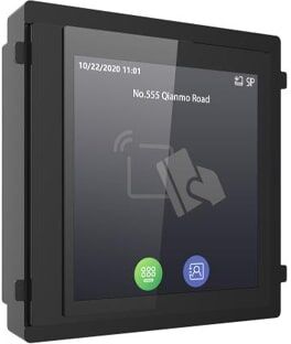 HIKVISION DS-KD-TDM.VideoIntercom display Touch per sistema modulare con lettore Card Reader