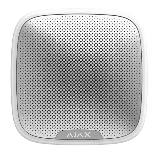 AJAX ALLARM Ajax 38178 Sirena antifurto per esterni Bianca wireless con indicazione di stato inserito/disinserit