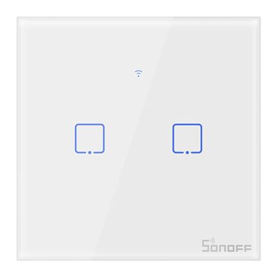 ITEAD SONOFF T1EU2C-TX. Interruttore a parete touch Wifi con rf 433 Mhz serie T1TX EU ITEAD SONOFF T1EU2C-TX. Interruttore a parete touch Wifi con rf 433 Mhz serie T1TX EU